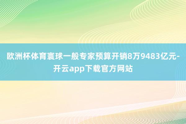 欧洲杯体育寰球一般专家预算开销8万9483亿元-开云app下载官方网站