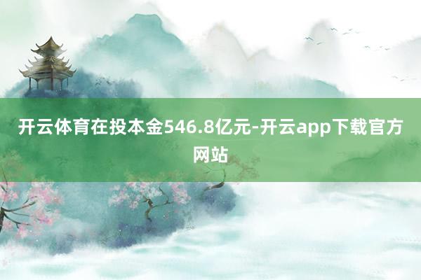 开云体育在投本金546.8亿元-开云app下载官方网站