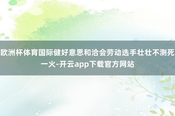 欧洲杯体育国际健好意思和洽会劳动选手壮壮不测死一火-开云app下载官方网站